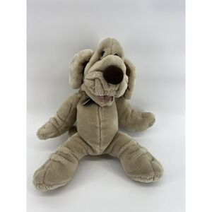 Vintage Ganzbros‎ 1981 Wrinkles Stuffed Plush Hand Puppet Puppy Dog USA Made